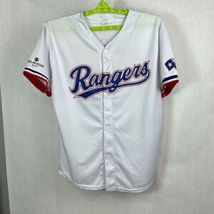 Texas Rangers Jacob DeGrom 48 Jersey Mens Sz XL White MLB Baseball Button Front